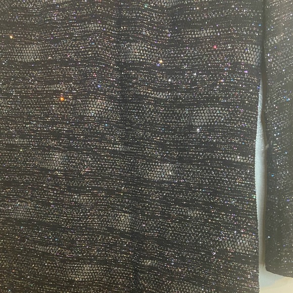 Cloth & People longsleeve dress ladies medium black lined choker collar sparkle - Picture 5 of 6